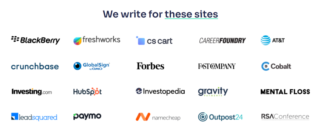 bluetree.ai list of sites we write for
